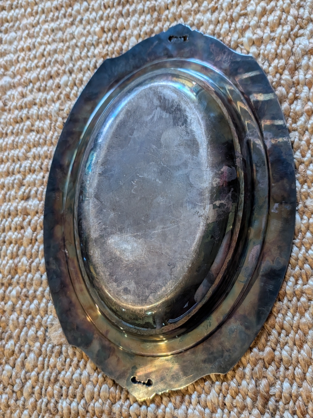 Elegant Silver Tray W/ Silver Cream Polish - Picture 2 of 5
